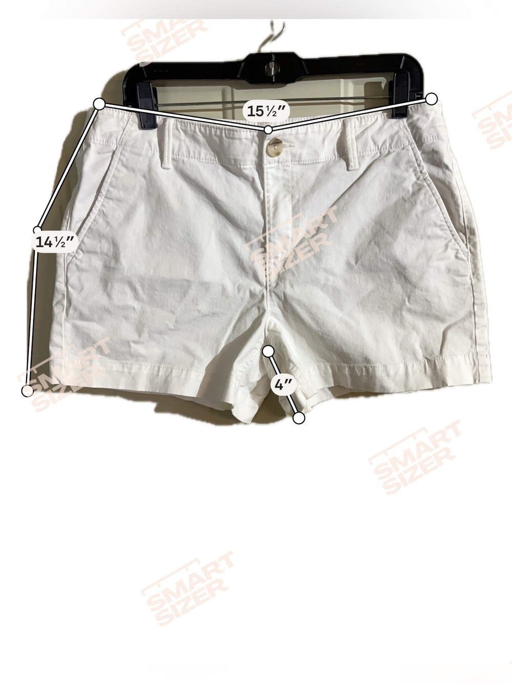 LOFT White Cotton Bermuda Short Shorts